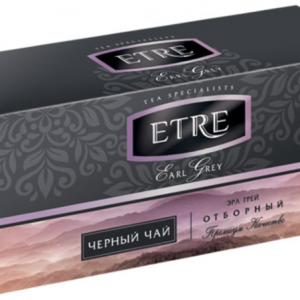 «ETRE», earl Grey чай черный с бергамотом, 25 пакетиков, 50 г