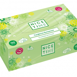 Салфетки «Nice Time» бумажные, универсальные, 150 шт