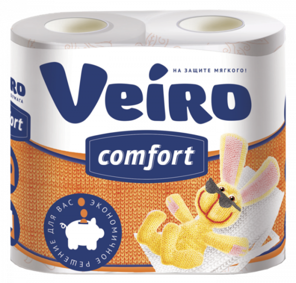 Туалетная бумага двухслойная «Veiro» COMFORT