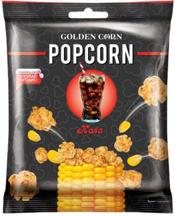 «Golden Corn», попкорн карамельный со вкусом колы, 50 г