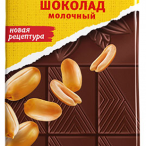 «Яшкино», шоколад молочный с арахисом, 90 г