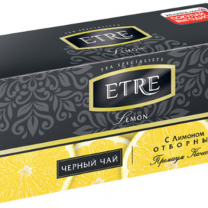 «ETRE», чай чёрный с лимоном, 25 пакетиков, 50 г