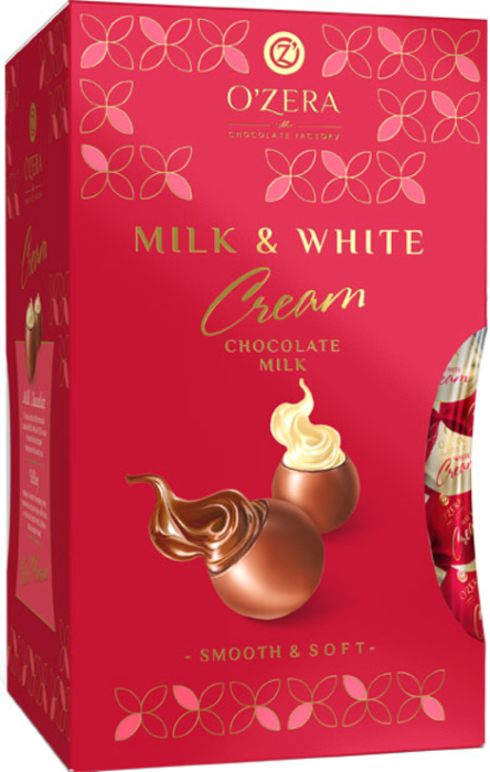 «OZera», шоколадные конфеты O’Zera Milk & White Cream, 200 г