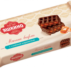 «Яшкино», вафли мягкие с солёной карамелью, 120 г
