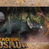 Игровой набор «Динозавры» Птерозавр и трицератопс/Трицератопс и бронтозавр + аксессуары (видео)