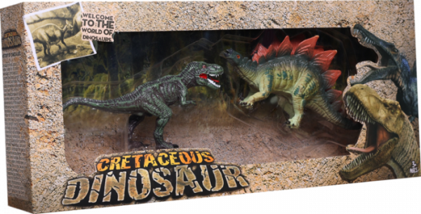 Игровой набор «Динозавры» Бронтозавр и спинозавр/Тираннозавр и стегозавр (видео)