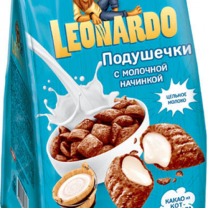 «Leonardo», готовый завтрак «Подушечки с молочной начинкой», 250 г