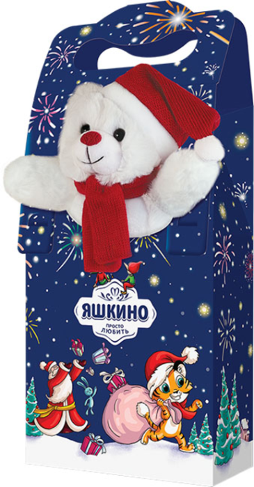 «Яшкино», новогодний набор подарочный с медвежонком, 400 г