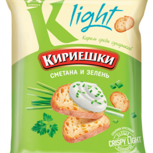 «Кириешки Light», сухарики со вкусом сметаны и зелени, 33 г