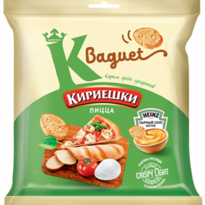 «Кириешки Baguet», сухарики со вкусом пиццы и сырным соусом, 75 г