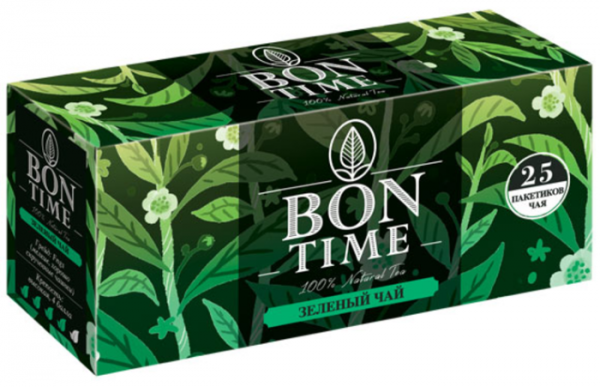 «Bontime», чай зелёный, 25 пакетиков, 50 г
