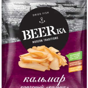 «Beerka», кольца кальмара копчёные, 70 г