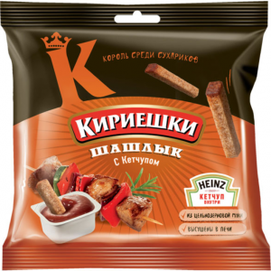 «Кириешки», сухарики со вкусом шашлыка и кетчупом  «Heinz», 85 г