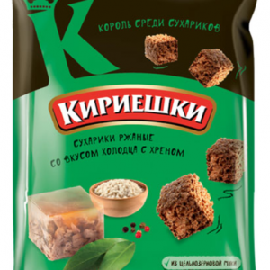 «Кириешки», сухарики со вкусом холодца с хреном, 100 г