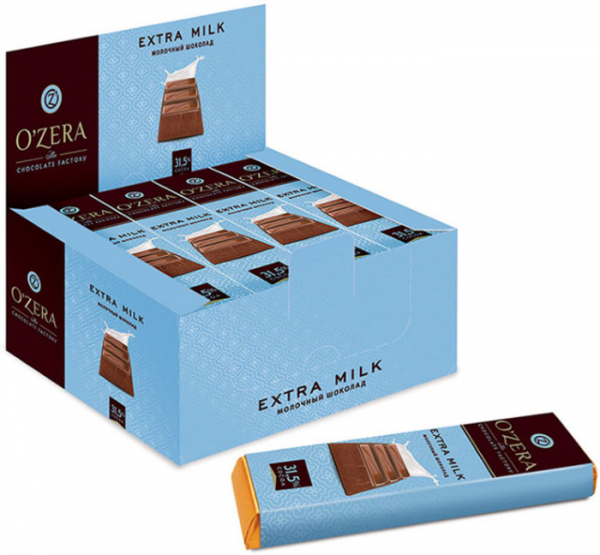 «OZera», шоколадный батончик Extra milk, 42 г