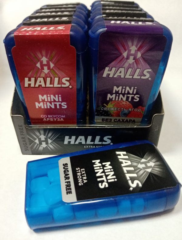 HALLS mini mints 12.5 г со вкусом мяты и ягод