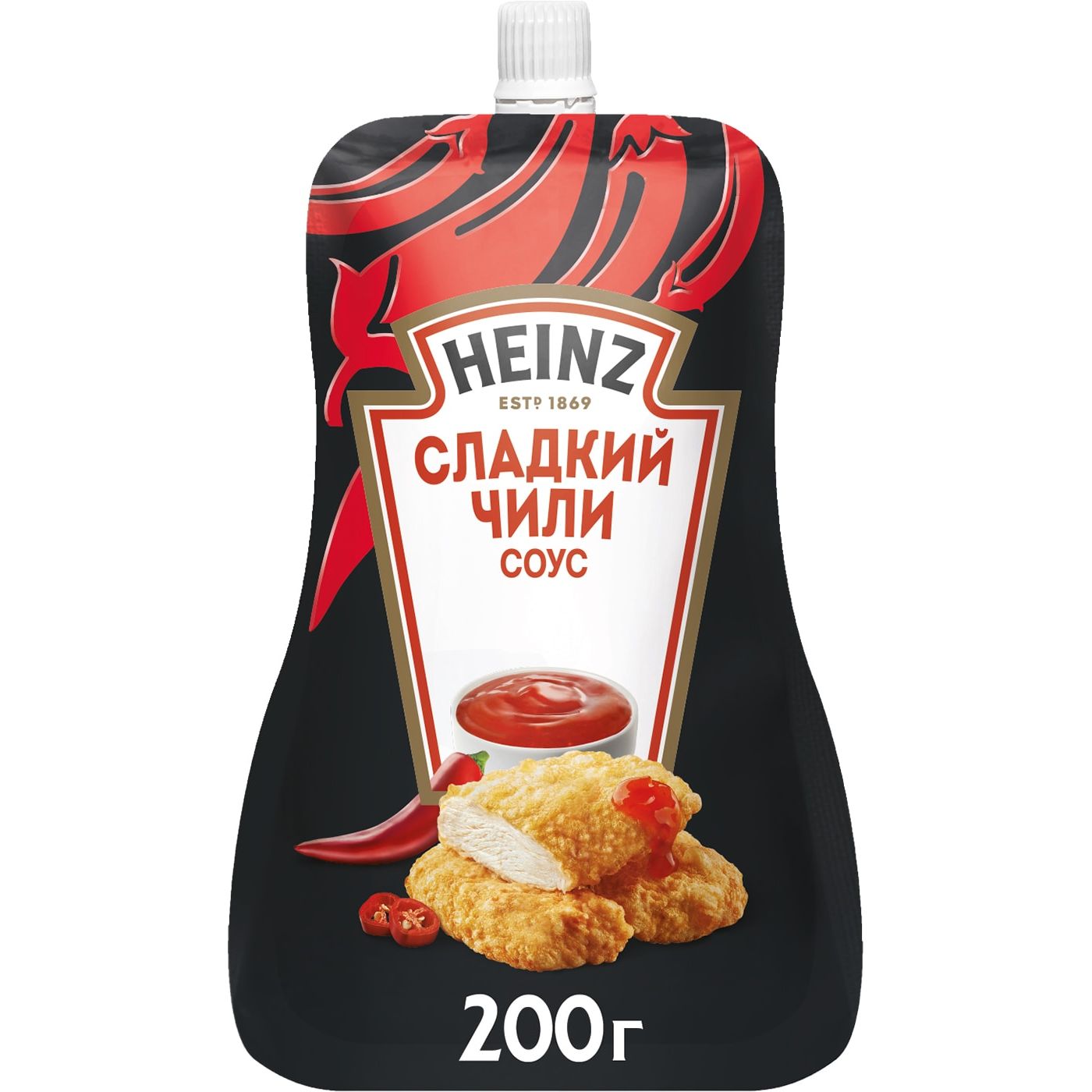 179f09f2ce6e5f8e6935f8b075a47200.jpg Соус Heinz "Сладкий Чили", дой-пак, 200 г