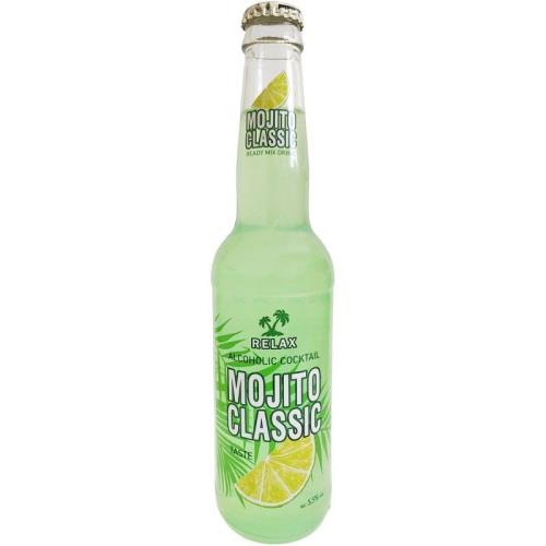 462g1aromgcdr9cygwj607icu3liq4ak.jpg Коктейль RELAX "Mojito Classic", нефильтрованный, пастеризованный, 5,5%, стекло, 0,33 л