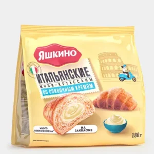 «Яшкино», мини-круассаны со сливочным кремом, 180 г — купить в Красноярске