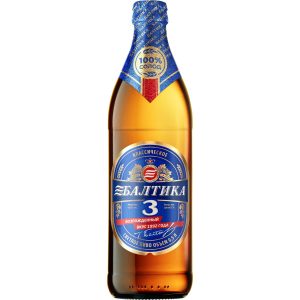Пиво светлое Балтика №3 «Классическое», фильтрованное, 4,8%, стекло, 0,45 л — купить в Красноярске