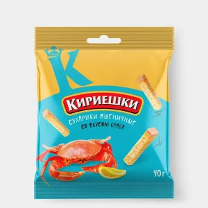 «Кириешки», сухарики со вкусом краба, 40 г — купить в Красноярске