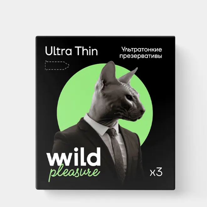 54605.webp Презервативы латексные Ultra Thin, 3 шт «Wild Pleasure», 14,4 г
