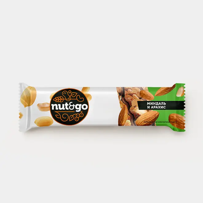 55930.webp «Nut&Go», батончик Almond & peanut, 36 г (упаковка 18 шт)