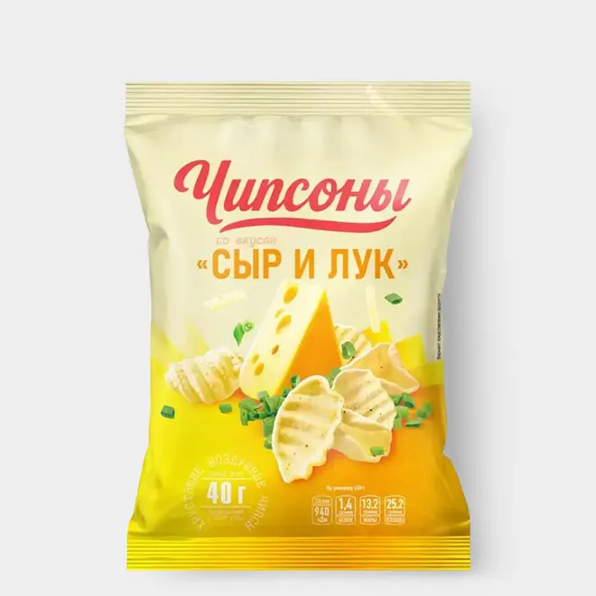 56092.webp «Чипсоны», чипсы со вкусом нежного сыра с луком, 40 г