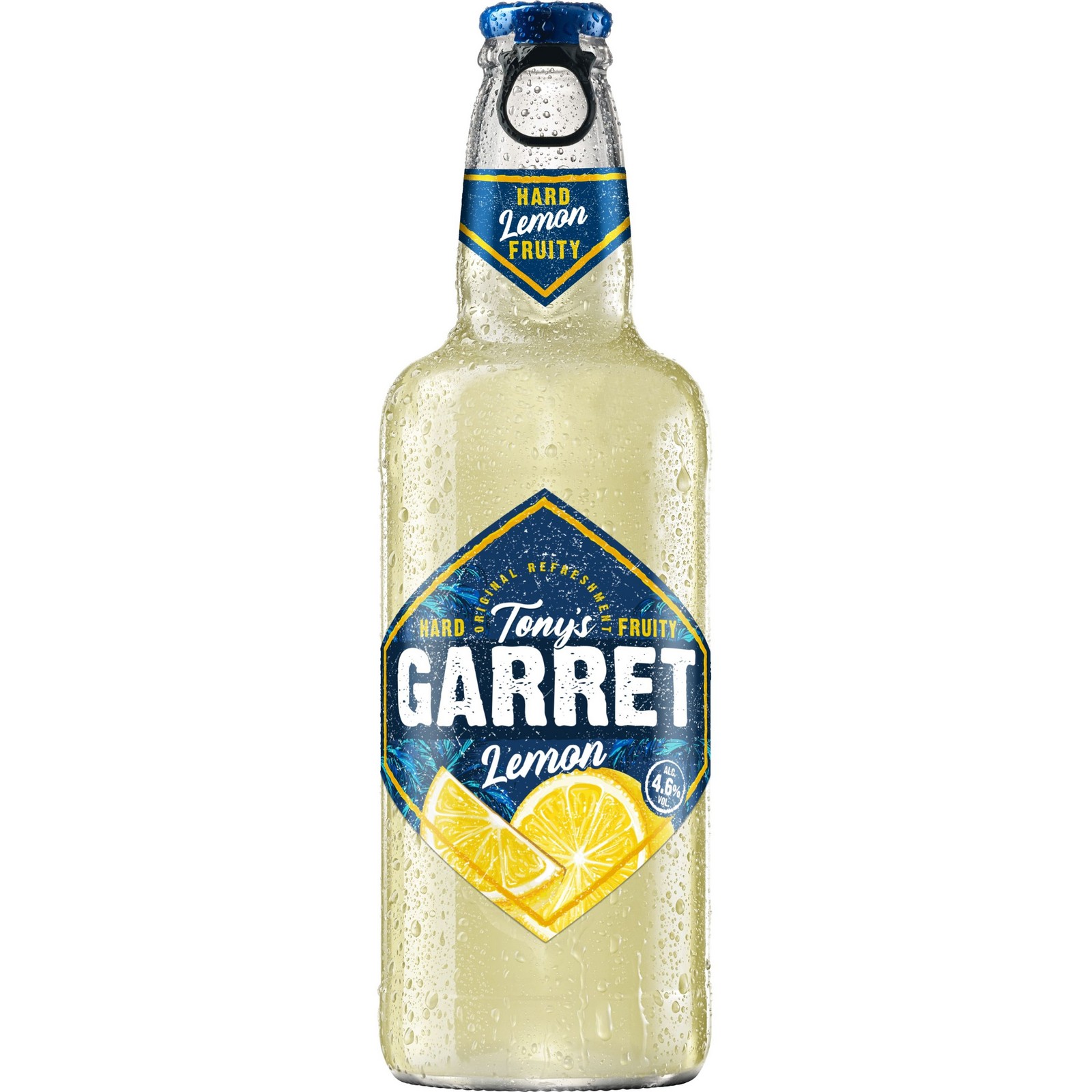 570858ee9857f90d5e84ee8460a3b7de.jpg Напиток пивной Tony’s Garret «Hard Lemon | Лимон», 6%, стекло, 0,4 л