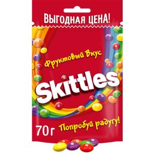Драже Skittles «Фрукты», в разноцветной глазури, 70 г — купить в Красноярске