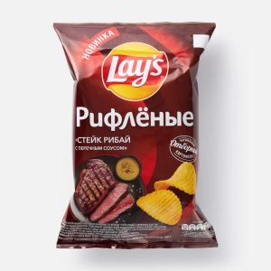Чипсы картофельные Lay's "Стейк Рибай с перечным соусом", рифлёные, 140 г