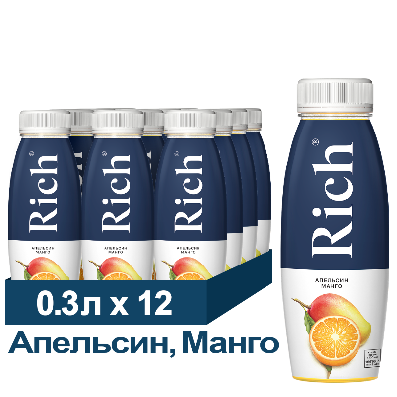 9frkjvubmk.png Нектар Rich «Апельсин-Манго», 0,3 л