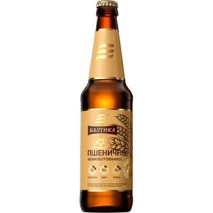 Пиво светлое Балтика №8 «Пшеничное», нефильтрованное, 5%, стекло, 0,5 л — купить в Красноярске