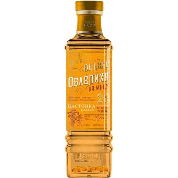 aybe379g2l5yxyx7a6sdrni0sx7segrl.jpg Настойка сладкая Demiroff "Облепиха на меду", 21%, 0,5 л