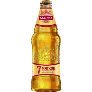 Пиво светлое Балтика №7 «Мягкое», фильтрованное, 4,7%, стекло, 0,44 л — купить в Красноярске