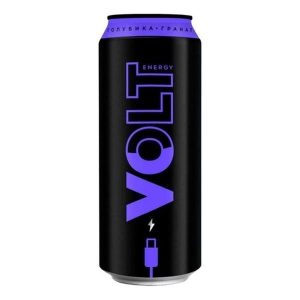 Напиток энергетический Volt Energy «Голубика-Гранат», газированный, безалкогольный, ж/б, 0,45 л