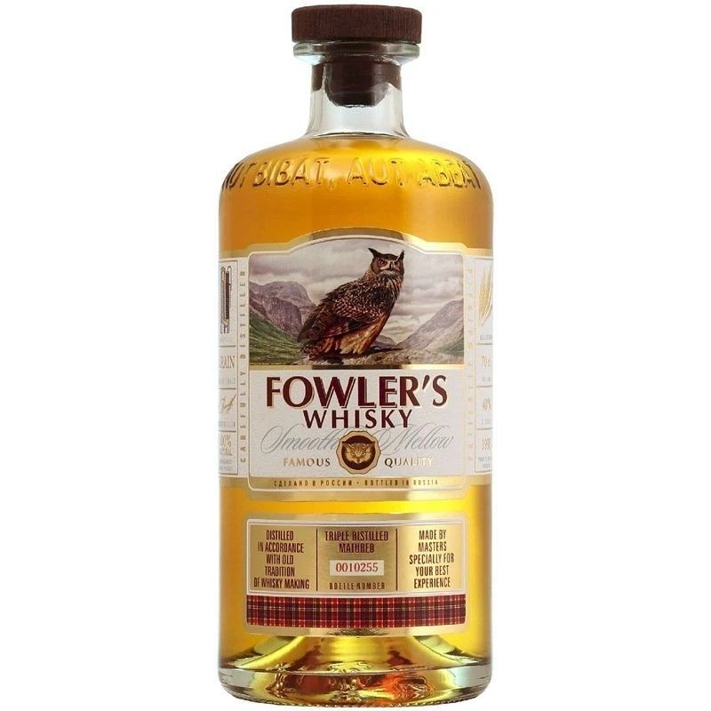 dyf0u2c3almji8ip3kdxs5cuy6f5wjbb.jpg Виски российский зерновой Fowler's, ординарный, 40%, 0,7 л