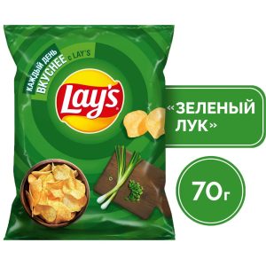 Чипсы картофельные Lay’s «Зеленый лук», 70 г — купить в Красноярске