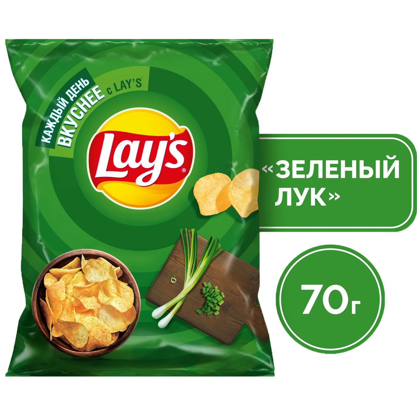 f55b4721cf6242fdbc2f6cb1ed1d092f.jpg Чипсы картофельные Lay's "Зеленый лук", 70 г