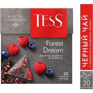 Чай черный Tess «Forest Dream», с малиной и черникой, 20 пирамидок — купить в Красноярске