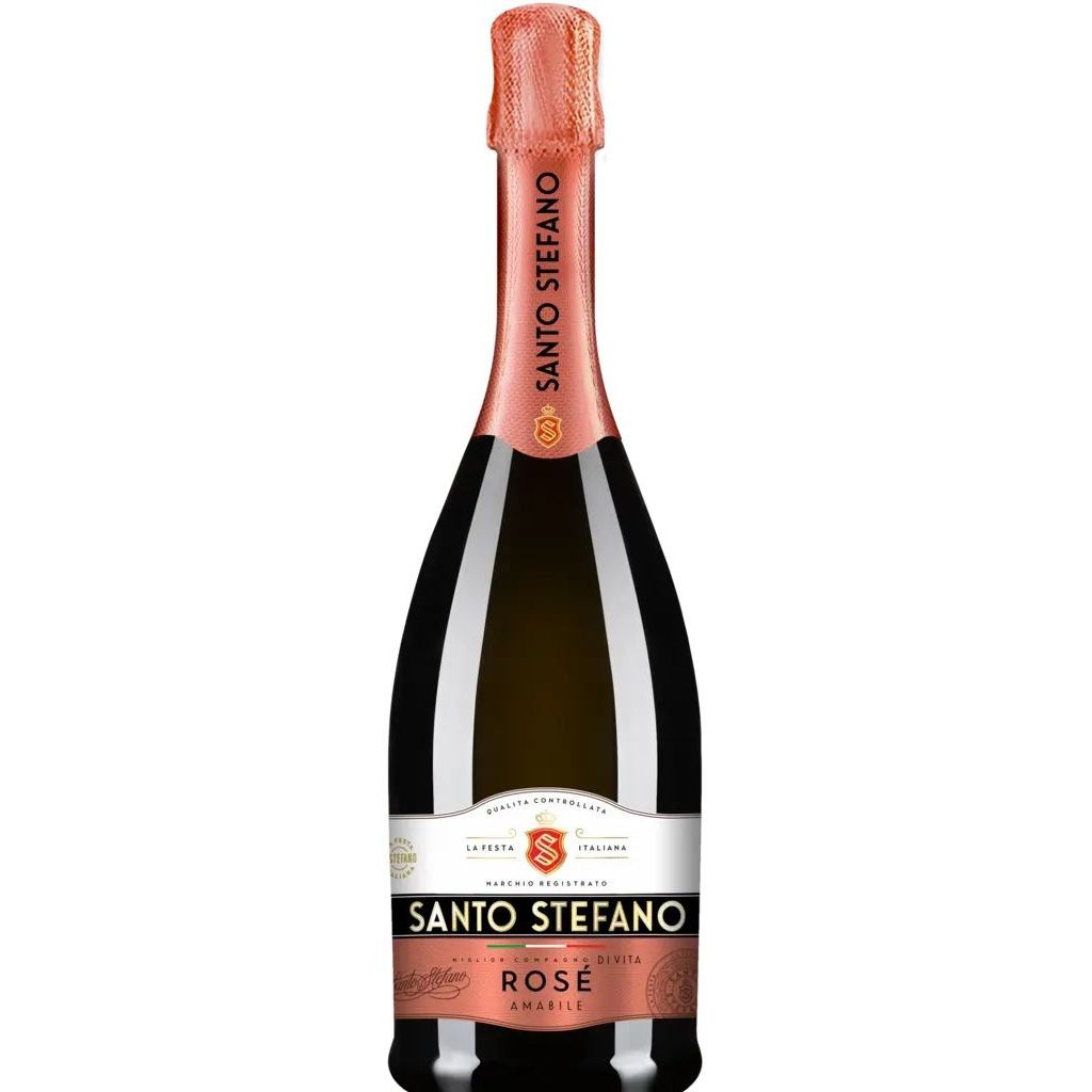 h6b8i1gjbqdbozc8kwe25tgllh7alykh.jpg Напиток винный игристый розовый полусладкий Santo Stefano "Rose Amabile", 8%, 0,75 л