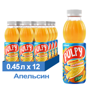 Напиток сокосодержащий Добрый Pulpy «Апельсин», ПЭТ, 0,45 л