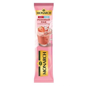 Напиток кофейный растворимый Monarch "Розовый Раф", со вкусом клубники, 16 г