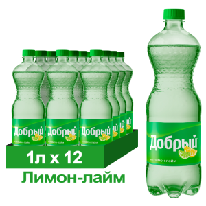 Напиток газированный Добрый «Лимон-Лайм», ПЭТ, 1 л