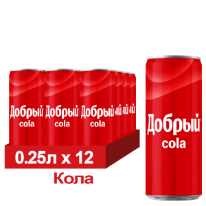 Напиток газированный Добрый «Cola», ПЭТ, 0,25 л