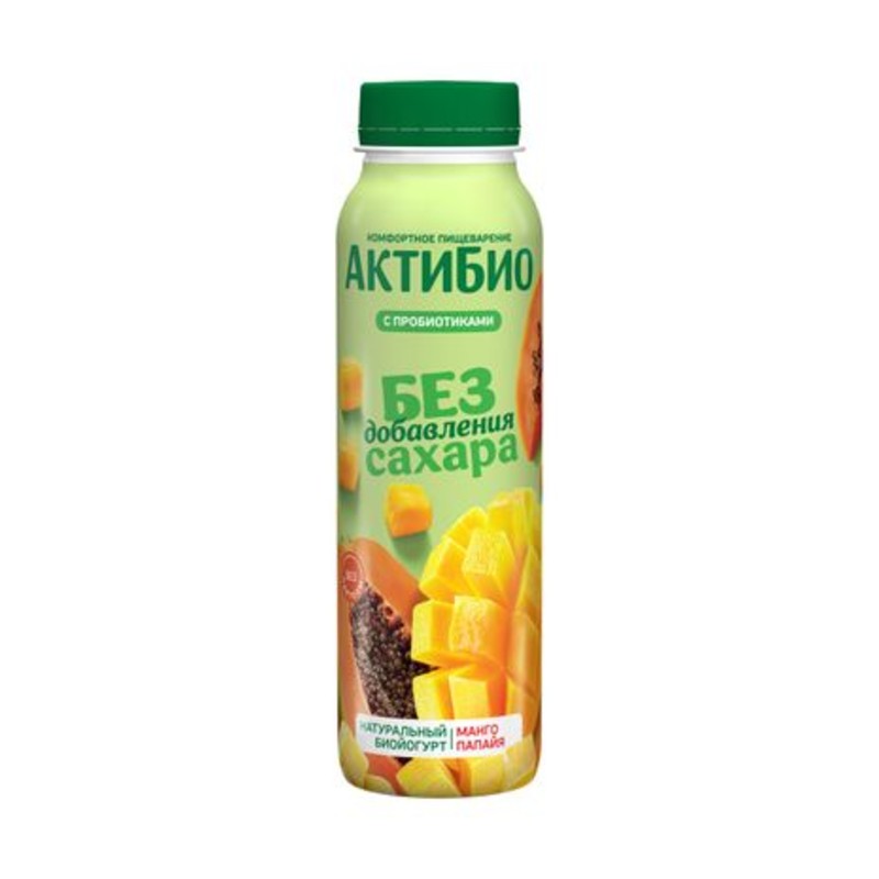 prod-11201-800 Йогурт питьевой Актибио безлактозный с манго и папайей без сахара 1.5%, 260г