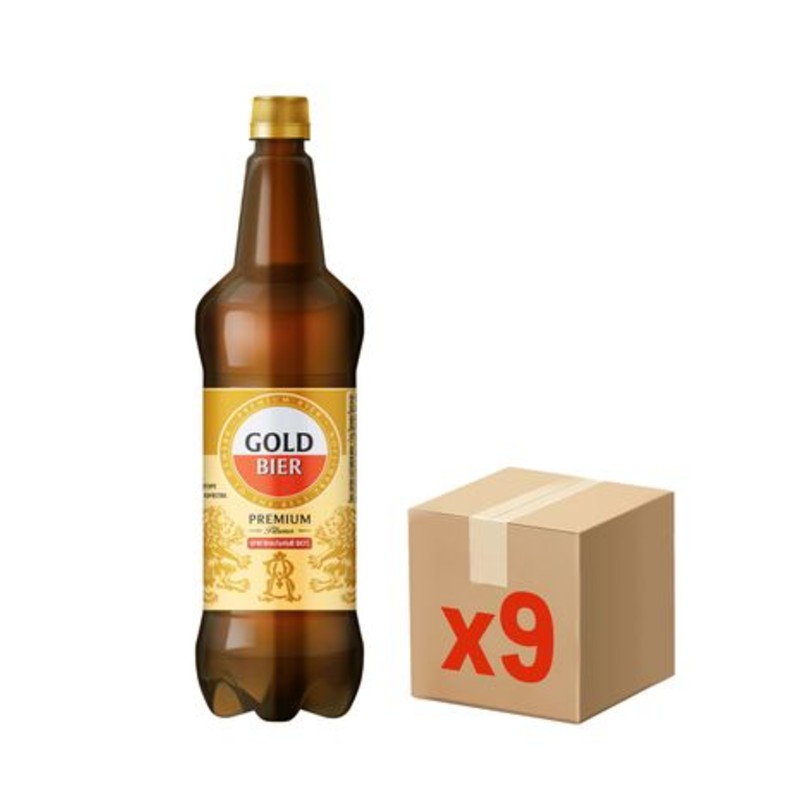prod-11269-800 Пиво Gold Bier Premium Pilsener, 1.2л x 9 шт
