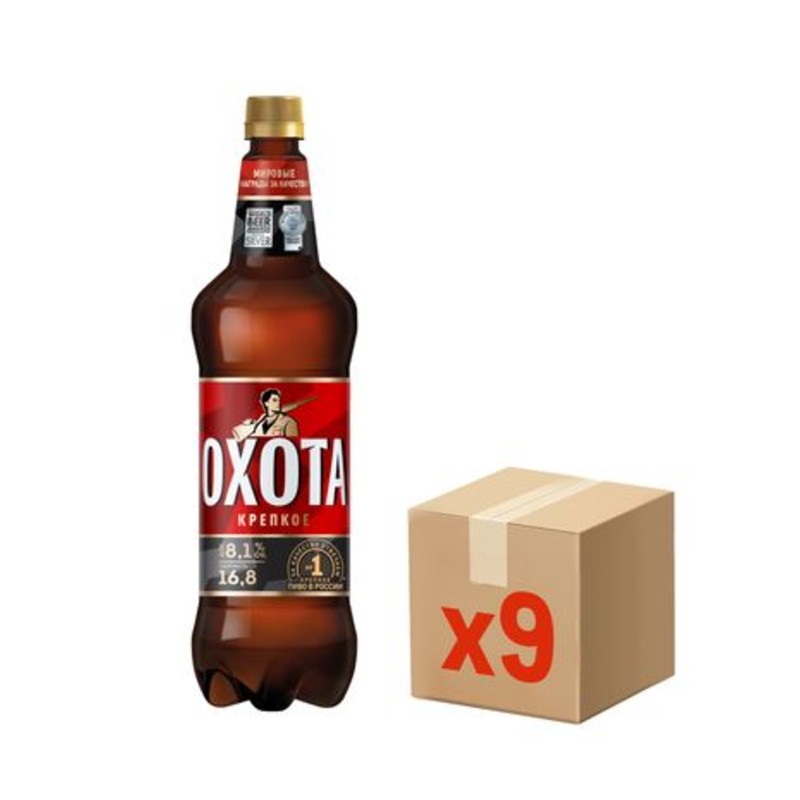 prod-11275-800 Пиво Охота крепкое, 1.2л x 9 шт