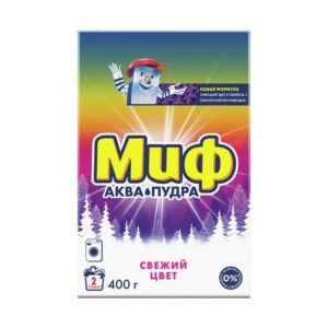 Стиральный порошок Миф Аквапудра Свежий цвет, 400г — купить в Красноярске