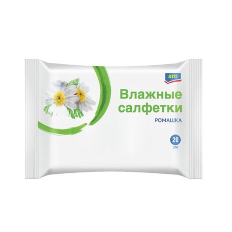 prod-11351-800 aro Салфетки влажные освежающие с ромашкой, 20шт